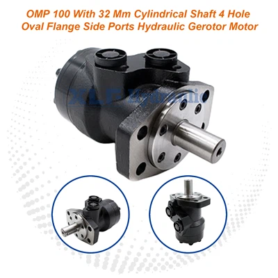 Motor hidràulic Gerotor OMP 100|Brida ovalada de 4 forats d'eix cilíndric de 32 mm
